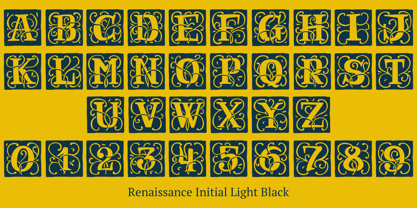 Example font Renaissance Initial #6